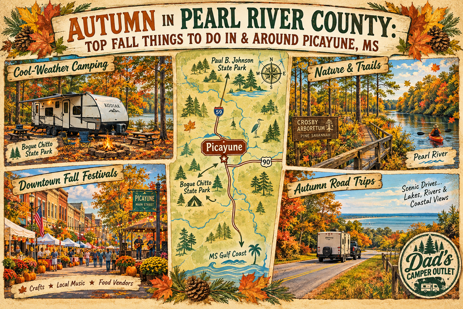 🍂 Autumn in Pearl River County: Top Fall Things to Do in & Around Picayune, MS