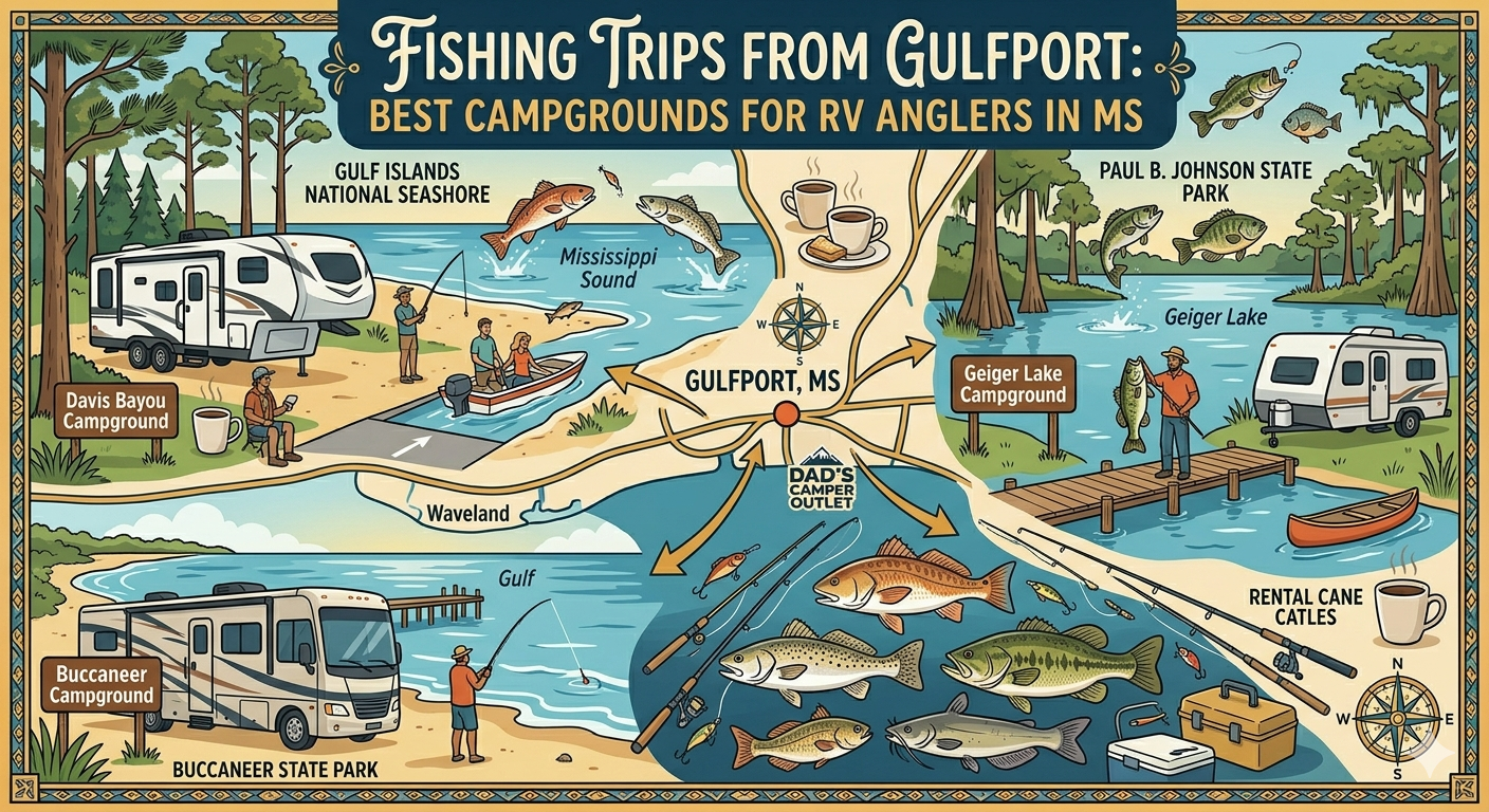 Fishing Trips from Gulfport: Best Campgrounds for RV Anglers — Dad's Camper Outlet Blog