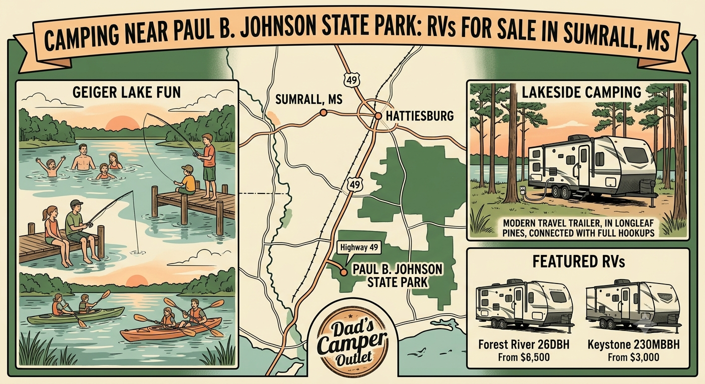 Camping Near Paul B. Johnson State Park: RVs for Sale in Sumrall, MS