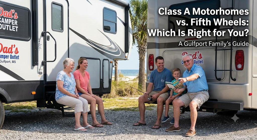 Class A Motorhomes vs. Fifth Wheels: Which Is Right for You? — Dad's Camper Outlet Blog