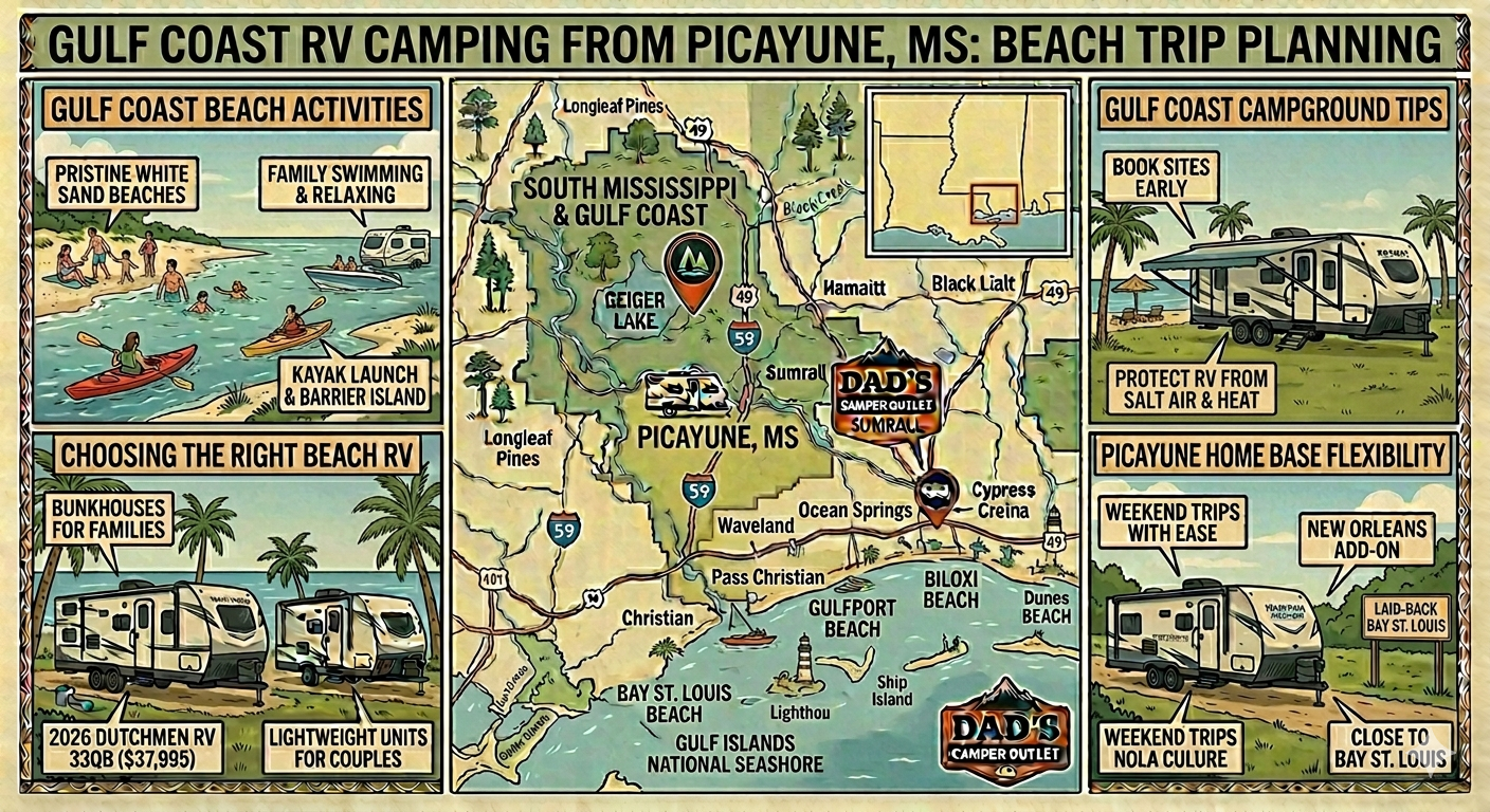 Gulf Coast RV Camping from Picayune, MS: Beach Trip Planning