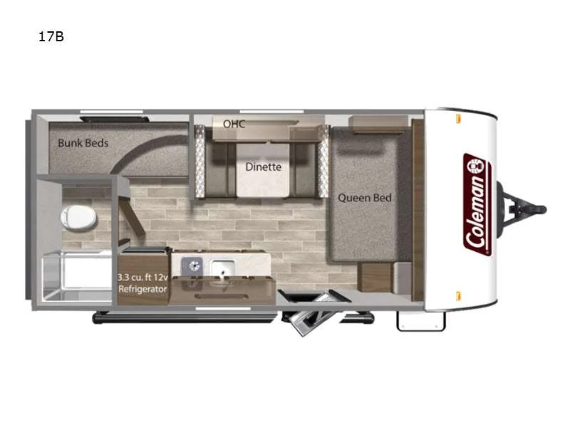 New 2023 Dutchmen RV Coleman 17B floorplan layout