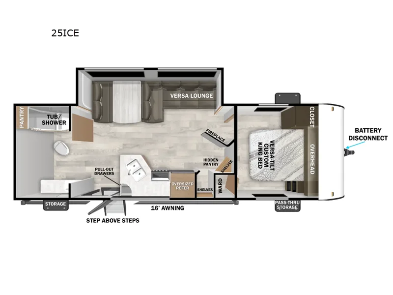 New 2025 Forest River RV Salem Cruise Lite 25ICE floorplan layout