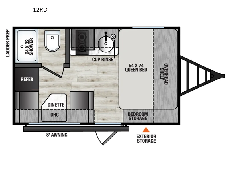 New 2026 Coachmen RV Clipper 3K Series 12RD floorplan layout