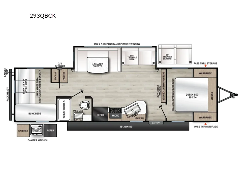 New 2026 Coachmen RV Catalina Legacy Edition 293QBCK floorplan layout