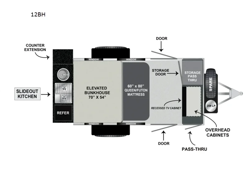 New 2026 Encore RV ROG 12BH floorplan layout