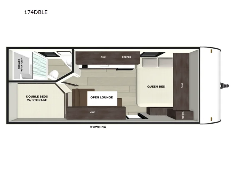 New 2026 Forest River RV Salem FSX 174DBLE floorplan layout