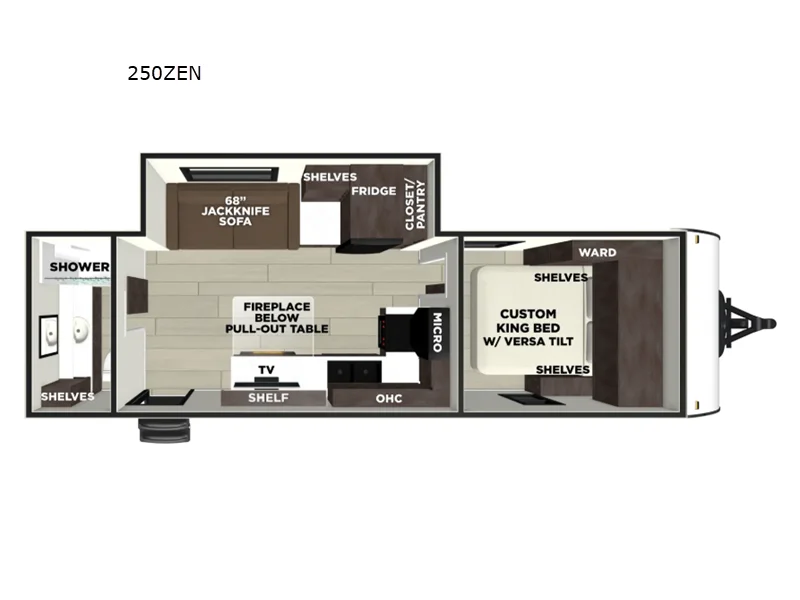New 2026 Forest River RV Salem 250ZEN floorplan layout