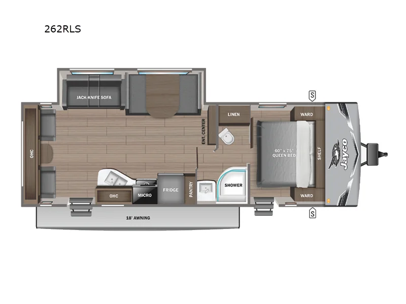 New 2026 Jayco Jay Flight SLX 262RLS floorplan layout