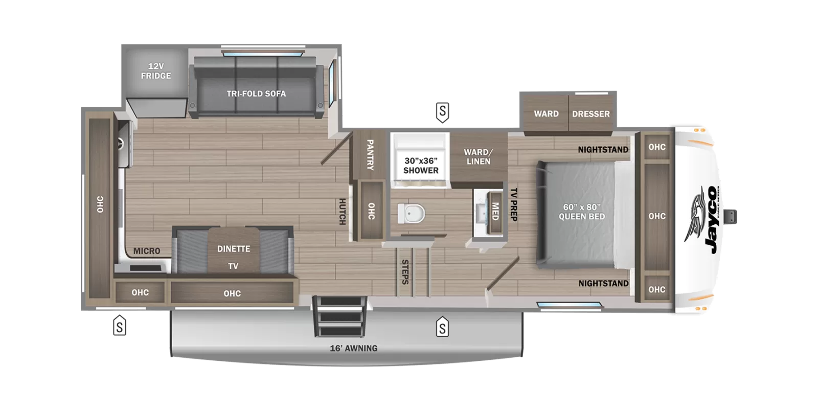 New 2026 Jayco Eagle SLE 24MLE floorplan layout