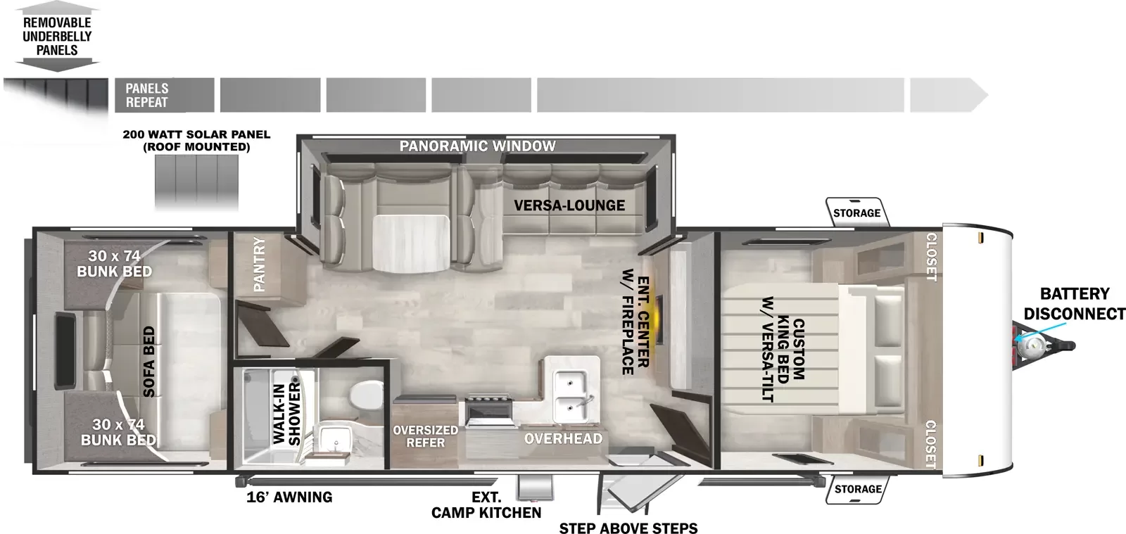 New 2027 Forest River RV Salem SMT28VBXL floorplan layout